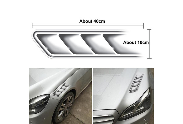3D Auto Car Vehicle Fake Side Air Vents Outlet Decorative Car Stickers Decals DD 