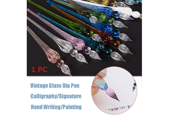 Writing Dipping Fountain Pen Painting Supplies Filling Ink Glass Dip Pen 