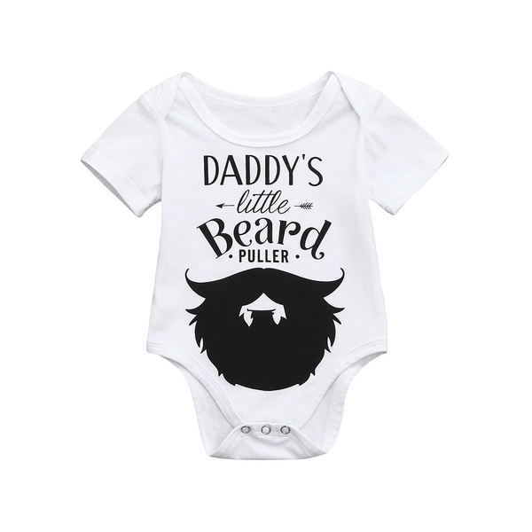 Newborn Infant Baby Kids Boys Girls Letter Print Romper Jumpsuit Outfits Clothes 