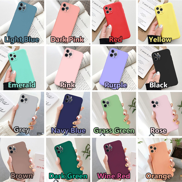 16 Colors Pure Color Tpu Silicone Frosted Matte Case For Iphone Se Iphone 6 6s Plus 7 8 Plus X Xr Xs Max Iphone11 Iphone 11 Pro Iphone 11 Pro Max Soft Back Cover Wish