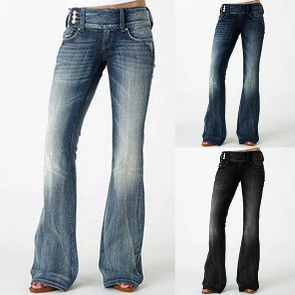 High Waist Flare Boot Cut Jeans Pant | Wish