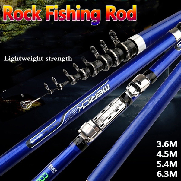 Carbon Fiber Fishing Rod 3.6m 4.5m 5.4m 6.3m Spinning M Power Telescopic Rock 