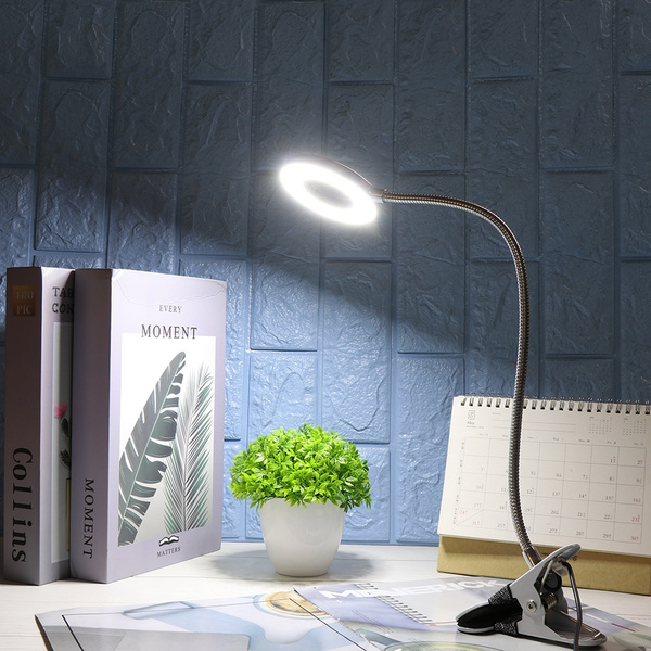 Foldable Desk Lamp Led Reading Light, Clamp On Bed Reading Lamps