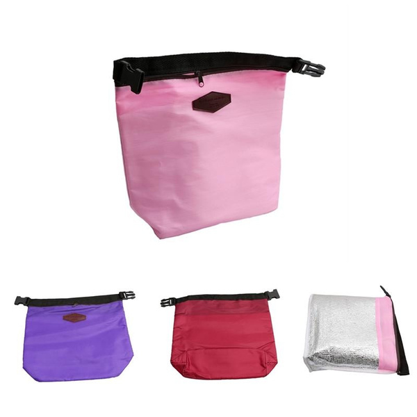 US_ BL_ Small Insulated Cooler Picnic Thermal Portable Lunch Carry Tote Storage 