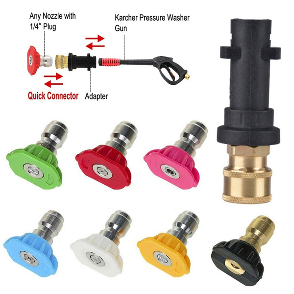 Pressure Washer Spray Nozzles,Adapter For Karcher K Series 1/4 Quick-Connect 