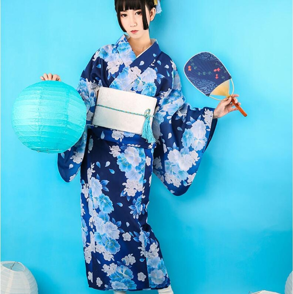 Women Kimono Dress Traditional Yukata ...