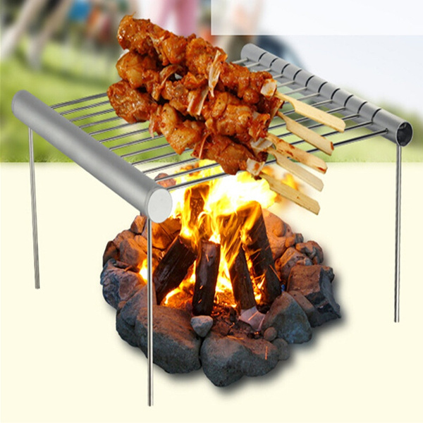 Portable Bbq Grill, Foldable Mini Bbq Grill Stainless Steel