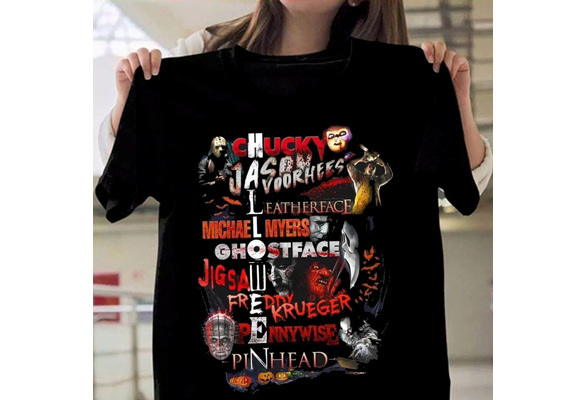 Chucky Tee Halloween Ghost Scary Tshirt  Vintege Graphic T Shirt Movie Unisex Crewneck BN6
