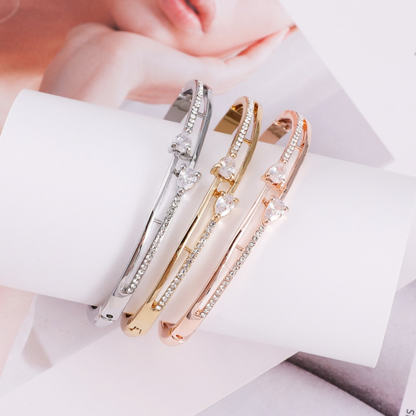 Charm Bracelet for Women Bangle Sterling Silver Gold Rose Gold Jewellery Gift Charm Bracelet for Women Bangle Sterling Silver Gold Rose Gold Jewellery Gift