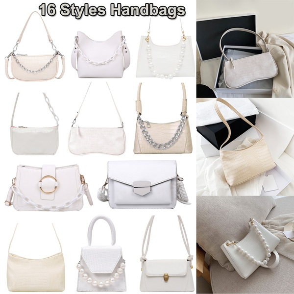 Simple Elegant Women Small Shoulder Bag Lady Pure Zipper Casual Sling Handbags