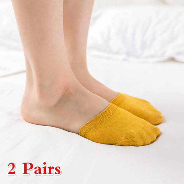 Woman Summer Forefoot Socks Female Half Foot Toe Cover Socks High Heels  Invisible Cotton Breathable Socks