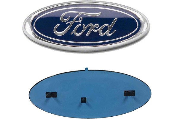 9inch Ford Emblem F150 Emblem Oval 9X3.5 Blue Ford Front Grille Tailgate Emblem Decal Badge Nameplate Fits for 04-14 F250 F350,11-14 Edge,11-16 Explorer,06-11 Ranger Ford Decorative Accessories 
