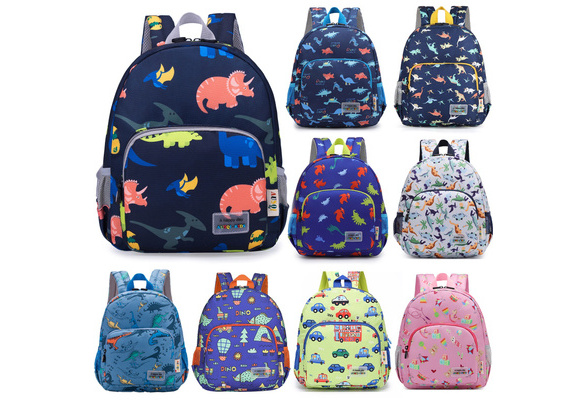 Dinosaur - Little Kids Backpack with Detachable Hood - Water