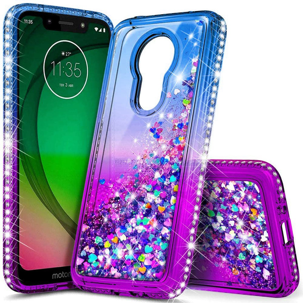 Capa Moto G7 Power / Moto G7 Supra / Capa Moto G7 Optimo Maxx (XT1955DL),  Areia movediça com brilho Glitter Bling Sparkle Fluindo Brilhante Diamante  Meninas Capa protetora para telefone | Wish