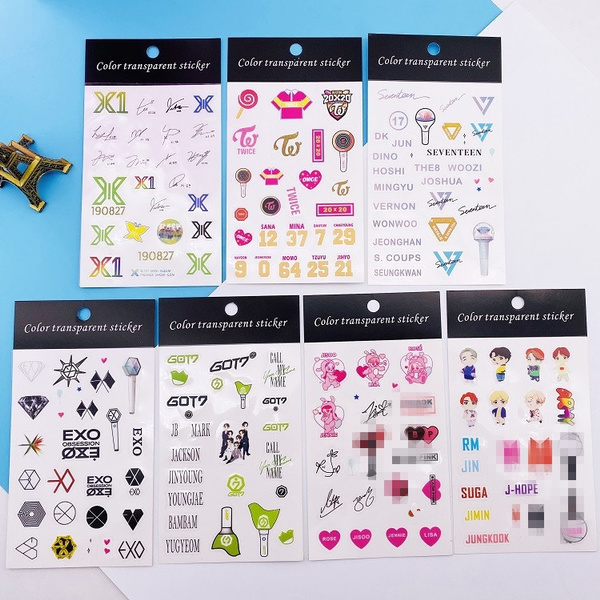 Pink Got7 Exo Twice Transparent Sticker Wish Pink Got7 Exo Twice Transparent Sticker Wish