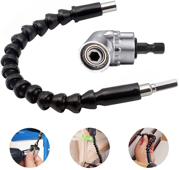105 Degree Right Angle Drill Attachment and Flexible Angle Extension ...