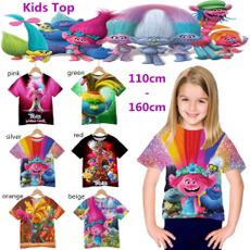 trollsworldtour2, kids3dprinttshirt, girltshirt, summer t-shirts