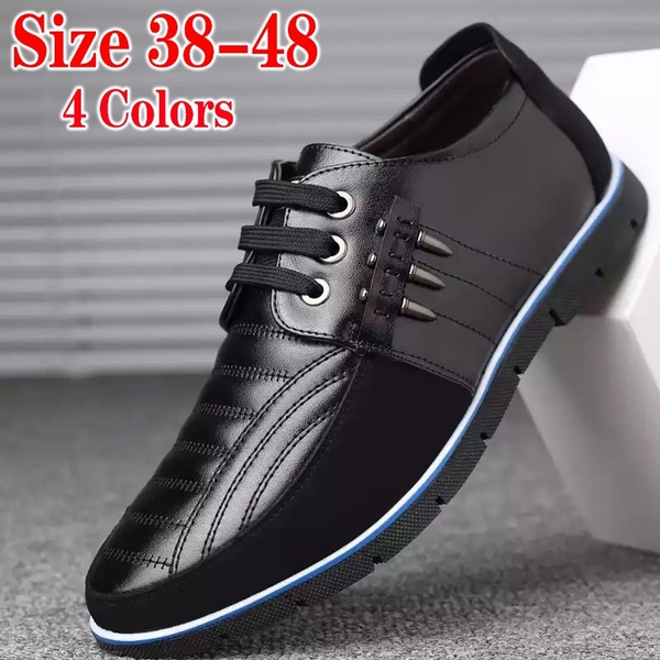 Plus Size Men's Lace Up Dress/Formal Flats Leather Shoes Business Oxford Shoes 