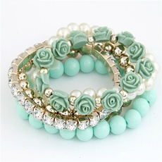 Charm Bracelet, Bracelet, Flowers, Jewelry