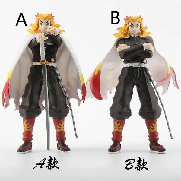 1pc Demon Slayer Kimetsu No Yaiba Figure Rengoku Kyoujurou Pvc Action Figure Warrior Model Figuals Toys Wish