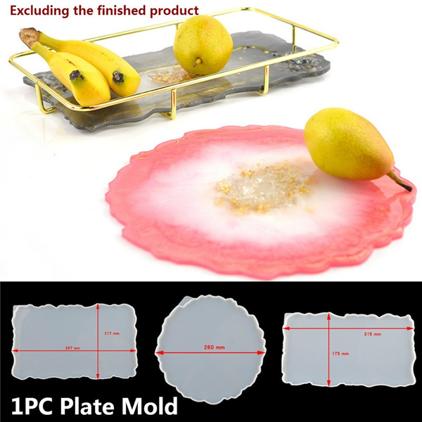 Irregular DIY Large Silicone Tray Artist Mold Coasters Resin Art Tray Mould SET