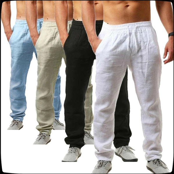 Fashion Men's Cotton Linen Pants 