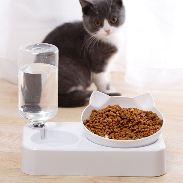 Automatic Cat Feeder and Water Dispenser Raised Pet Food and Water Feeder  Bowls