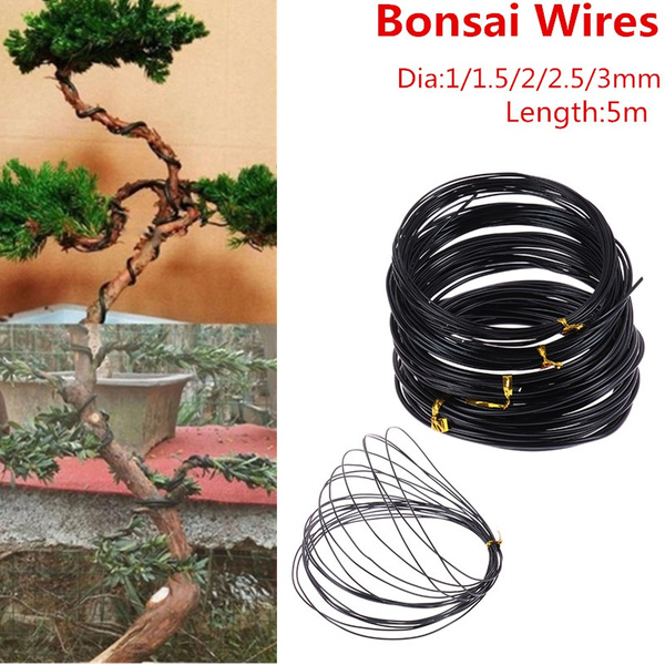 Bonsai Wires Anodized Aluminum Bonsai Training Wire Total 16.5 Feet Black US. 