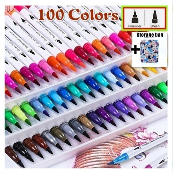 Markers for Adult Coloring Books: 100 Colors Coloring Markers Dual