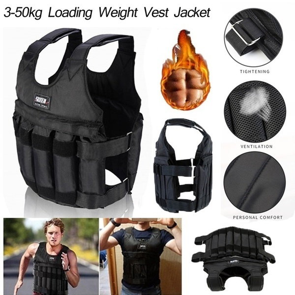 3//15//35kg Loading Weight Vest Jacket for Boxing Training Workout Equipment
