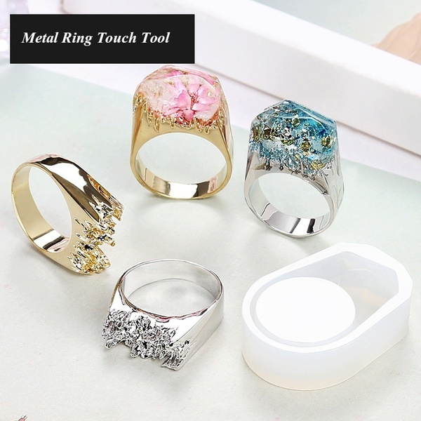 DIY Crystal UV Epoxy Resin Silicone Mold Pendant Jewelry Making Tool Ring Mould.