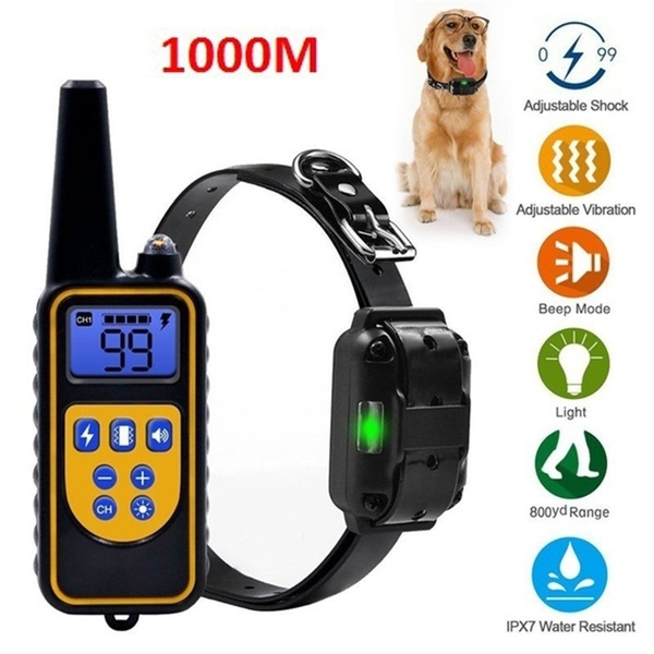 1000m Pet Electric Shock Training Collar IP7 Depth Waterproof Remote Control Dog Device Anti Device | Wish