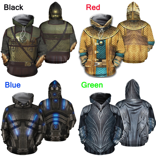 Medieval armor samurai 3D Printed Men hoodies Harajuku Fashion Hooded Sweatshirt Autumn Casual cosplay Pullover sudadera hombre