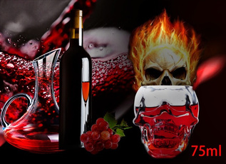 wineglasse, vodka, skull, Home & Living