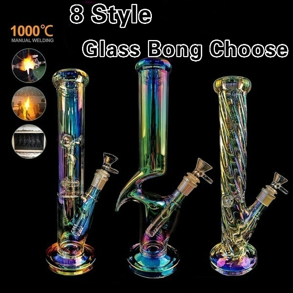 9 Type) Luminous Handmade Glass Joint 14.5mm Water Hookah Bomg Pipe Bubbler  for Smoking Tool Gift