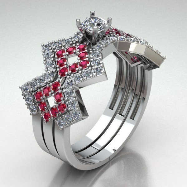Anillo Elegante De Tres Colores Anillo De Plata Esterlina De Anillo Elegante De Tres Colores Anillo De Plata Esterlina De