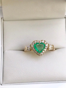 Heart, DIAMOND, 925 sterling silver, wedding ring