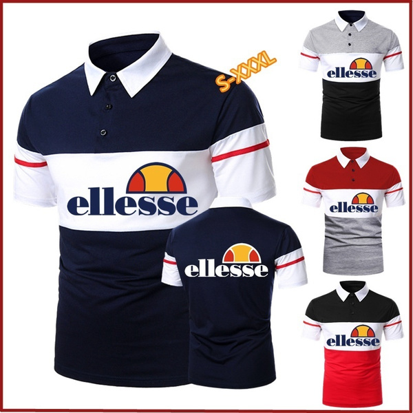 schuifelen Gemoedsrust Zwerver 2020 New Mens Ellesse Shirt High Quality Stripe Polo Shirt Summer Stitching  Colors Slim Shirts Golf Shirts | Wish