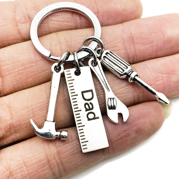 The best Dads get promoted to Grandad photo keyring tool charms gardening charms 