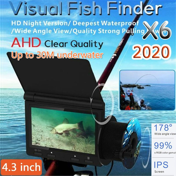 30M 4.3 Inch HD Colorful Visual Fish Finder Infrared Light Underwater Camera  Monitor Fishing Kit(No Fishing Rod)