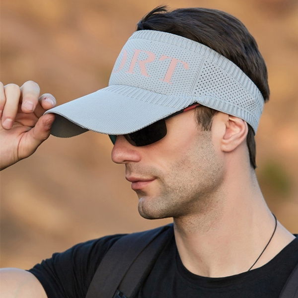 Topless Visor Cap Knitted Ponytail Hat 
