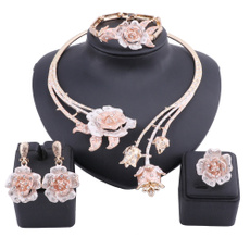 Flowers, Wedding Accessories, Bridal Jewelry Set, Earring