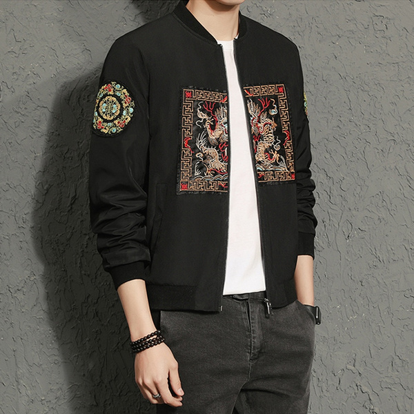 Embroidered 2024 jacket mens