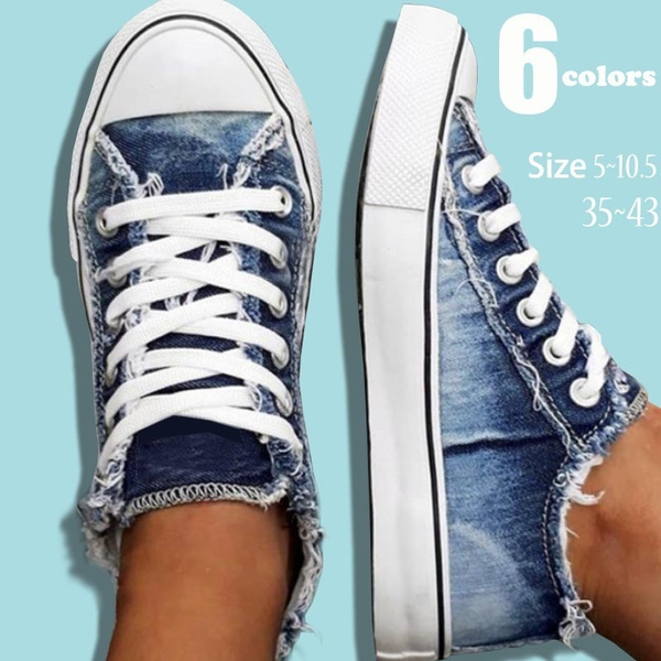 denim sepia style canvas shoes