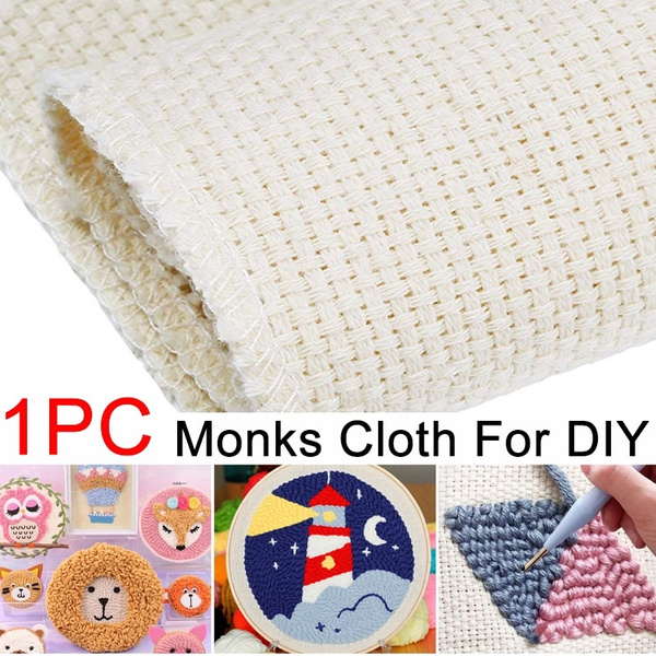 Monks Cloth for DIY Embroidery Needlework Fabric Sewing Punch Needle  Accessory Handmade Gift