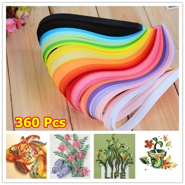Paper Quilling Set 360 Strips 36colors 54 cm Length/5mm/10mm Width Available
