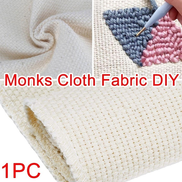 Monks Cloth for DIY Embroidery Needlework Fabric Sewing Punch Needle  Accessory Handmade Gift