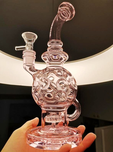 10Inch Tall clean Dab Rig FAB Oil Rigs Water pipe Clear Female 14.4mm ...