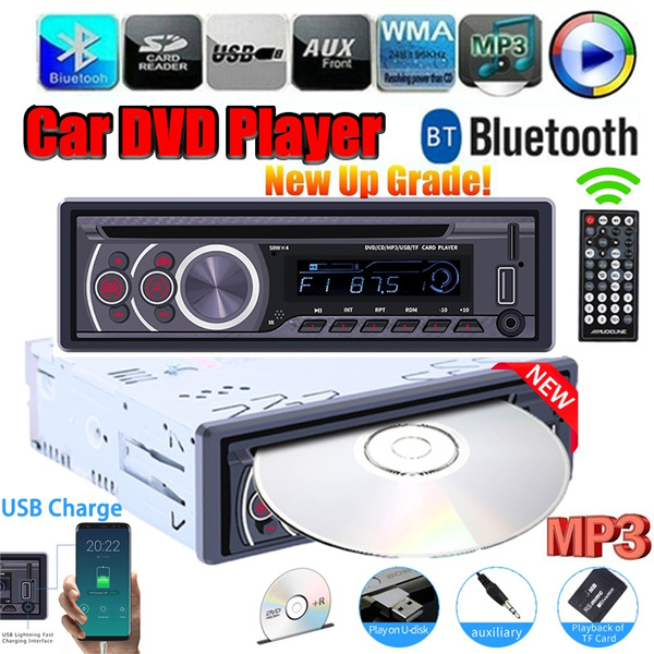 New 1 Din Car Radio Dvd Vcd Cd Player Bluetooth 12v Audio Dvd Mp3