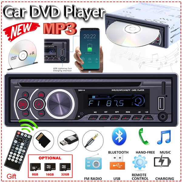 Vochtigheid Hub Beschuldigingen New 1Din Car DVD Player Car Radio Stereo 12V USB Charge Car MP3 Player Bluetooth  Autoradio Support CD VCD DVD AUX USB SD FM Radio with Remote Control | Wish